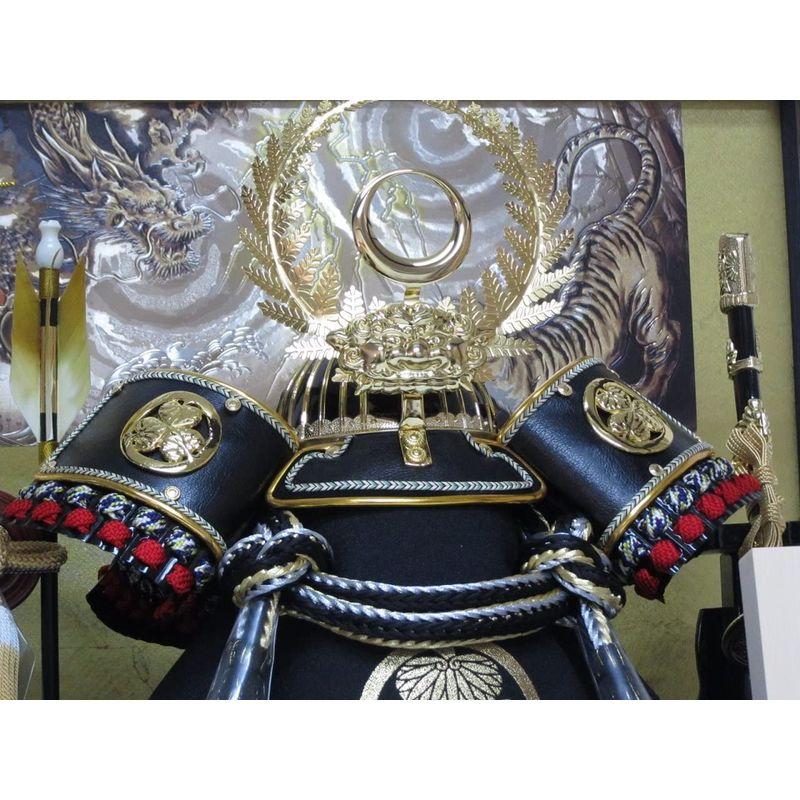 きれい 京寿 五月人形 兜飾り ケース入り 木製弓太刀付 間口43×奥行30