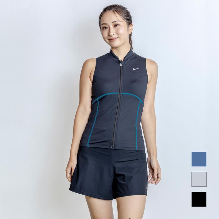 【タグ着き】NIKE フィットネス水着 セパレートXLレディース 半袖 NIKE（ナイキ） レディース フィットネス水着 袖付きセパレート