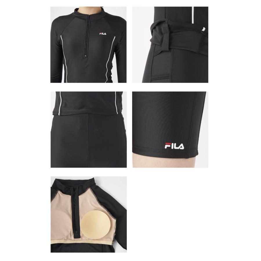 FILA（フィラ） レディース フィットネス水着 袖付きセパレート
