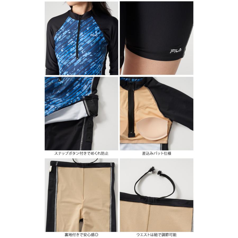FILA（フィラ） レディース フィットネス水着 袖付きセパレート