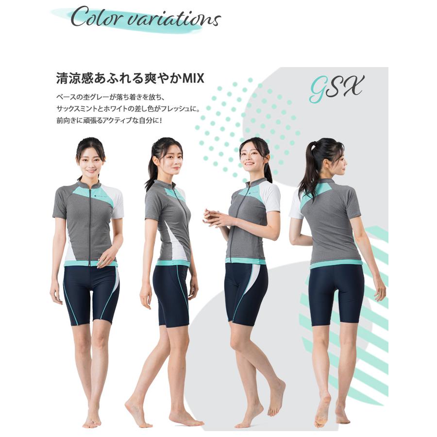 mihoro style（ミホロスタイル） レディース フィットネス水着 袖付き