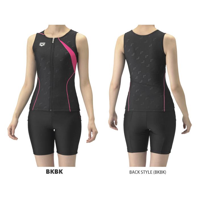 【美品】アリーナ★フルジップセパレート水着★Ｍサイズ レディース フィットネス水着 セパレート／フルジップ 女性