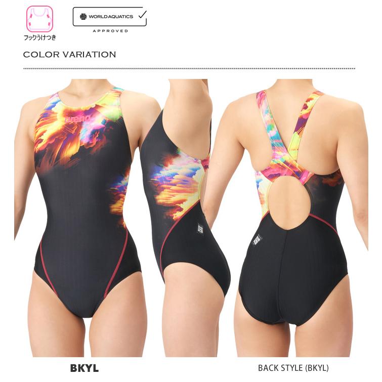 アリーナ（arena） FINA承認 レディース 競泳水着 AS6SRC71L : 水泳