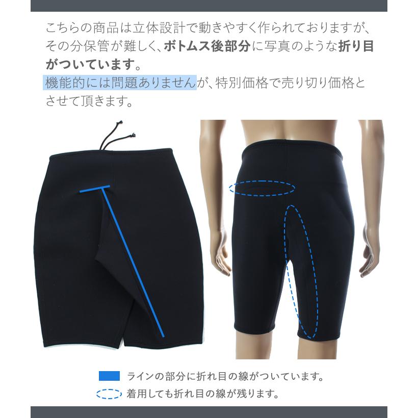 訳ありアウトレット）保温水着（立体カット仕様）折れ目有り