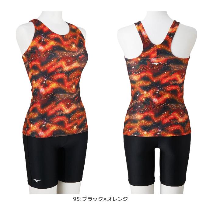   セパレート水着 L ブラック・オレンジ MIZUNO（ミズノ） レディース フィットネス水着 セパレート NK_NO