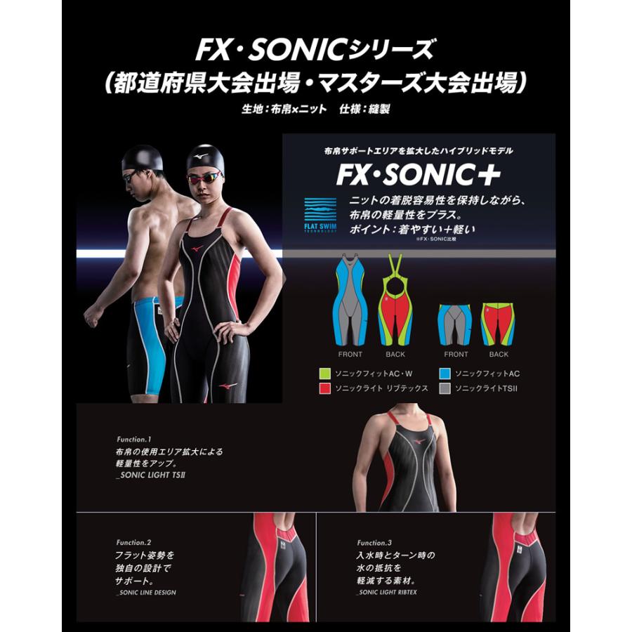 FINAマークあり メンズ 上級者用布帛競泳水着 男性 選手用 FX・SONIC＋ 