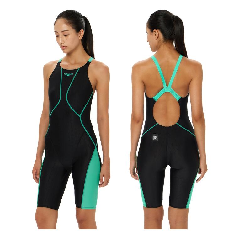 【高速水着】Speedo 競泳水着 S FINA　新品未使用　黒/緑 speedo（スピード） FINA承認 レディース 競泳水着 2026年/秋冬NEW