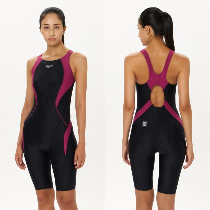 【新品】タグ付き Speedo スイムスーツ ブラック/ピンク FINA認証 speedo（スピード） FINA承認 レディース 競泳水着 2026年/春夏新作