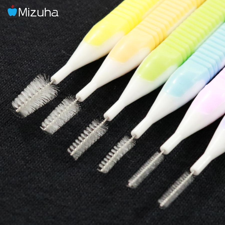 Mizuha 日本製歯間ブラシ x 6パック（1パック：歯間ブラシ15本、持ち運び用ケース1個入）｜mizuha-oralcare｜03