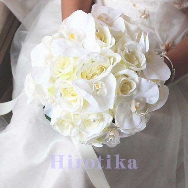 ウエディングブーケ 安い 結婚式 ブーケ 花嫁 アレンジメント 披露宴 ウェディング用 造花 ブライダルブーケ パーティー 前撮り 花束 大特価