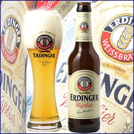 ドイツビール  エルディンガー・ヴァイス・ビア・ヘーフェ330ml瓶 × 24本 正規輸入品　輸入者から直送につき代引き不可　送料無料