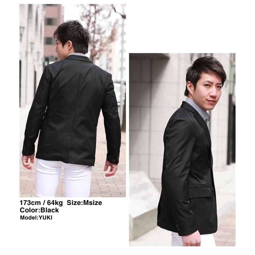 ストレッチジャケット メンズ ビジネスジャケット テーラードジャケット M L Xl ウォッシャブル 撥水加工 No Brand ノーブランド ブラック ネイビー c Mizujin Online 通販 Yahoo ショッピング