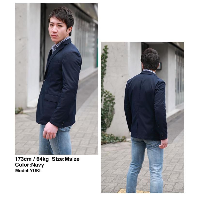 ストレッチジャケット メンズ ビジネスジャケット テーラードジャケット M L Xl ウォッシャブル 撥水加工 No Brand ノーブランド ブラック ネイビー c Mizujin Online 通販 Yahoo ショッピング