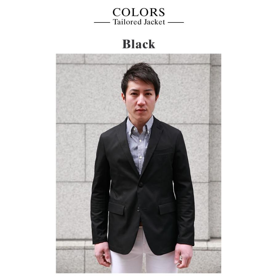 ストレッチジャケット メンズ ビジネスジャケット テーラードジャケット M L Xl ウォッシャブル 撥水加工 No Brand ノーブランド ブラック ネイビー c Mizujin Online 通販 Yahoo ショッピング