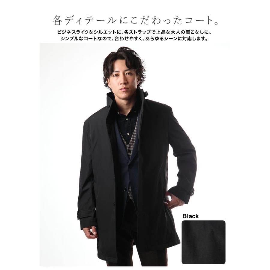 ビジネスコート メンズ スタンドカラー ハーフコート 大きいサイズ D Homme A Homme ドムアオム ブラック 無地 ブラック プリント ネイビー c Mizujin Online 通販 Yahoo ショッピング