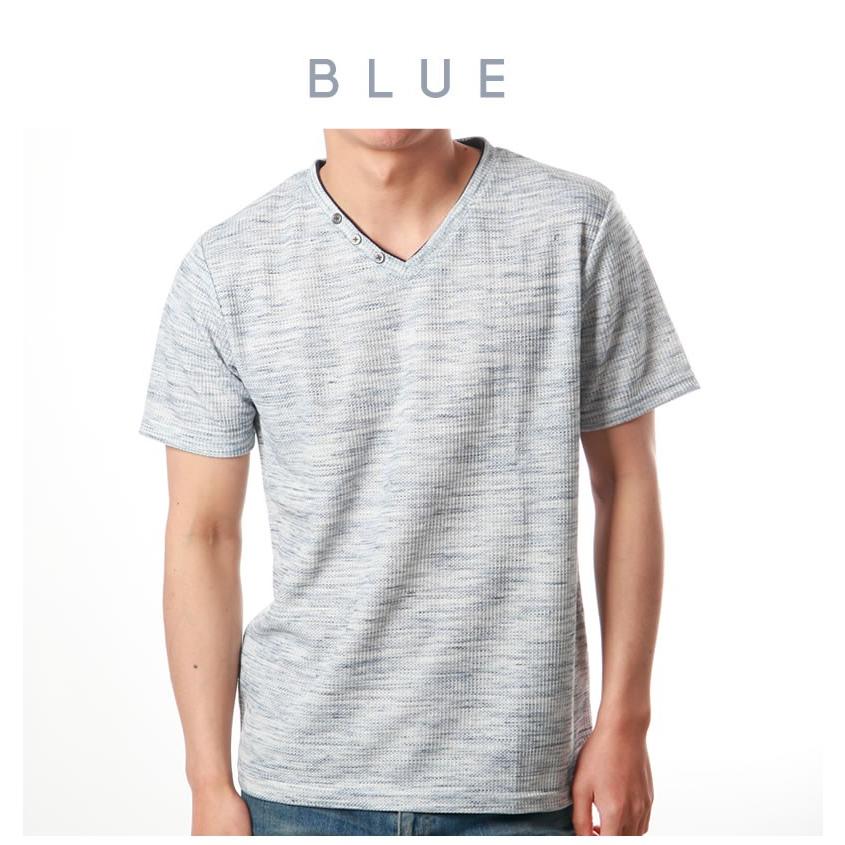 フェイクレイヤードtシャツ メンズ 半袖 Vネック T Shirts カットソー Nota Bene ノータベネ ブラック グレー ブルー a Mizujin Online 通販 Yahoo ショッピング