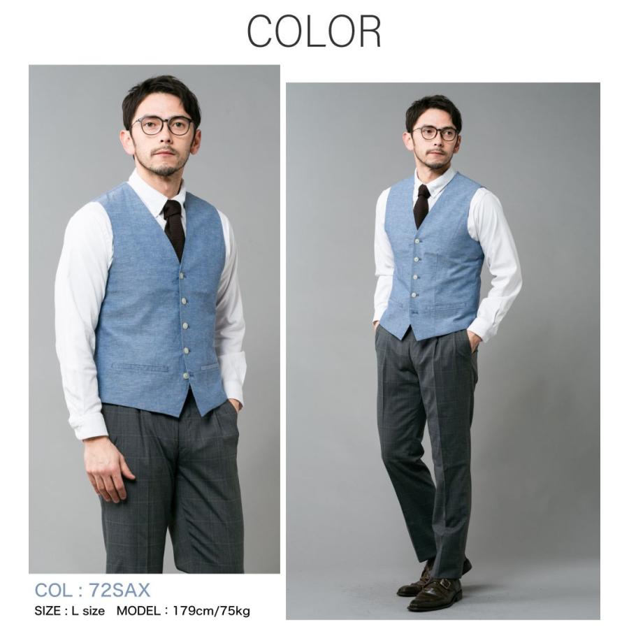 綿麻シャンブレージレ 5ボタン メンズファッション ビジネス カジュアル フォーマル M L Ll 春夏 新作 デニム セロニアス スリム コットンリネン 5611c Mizujin Online 通販 Yahoo ショッピング