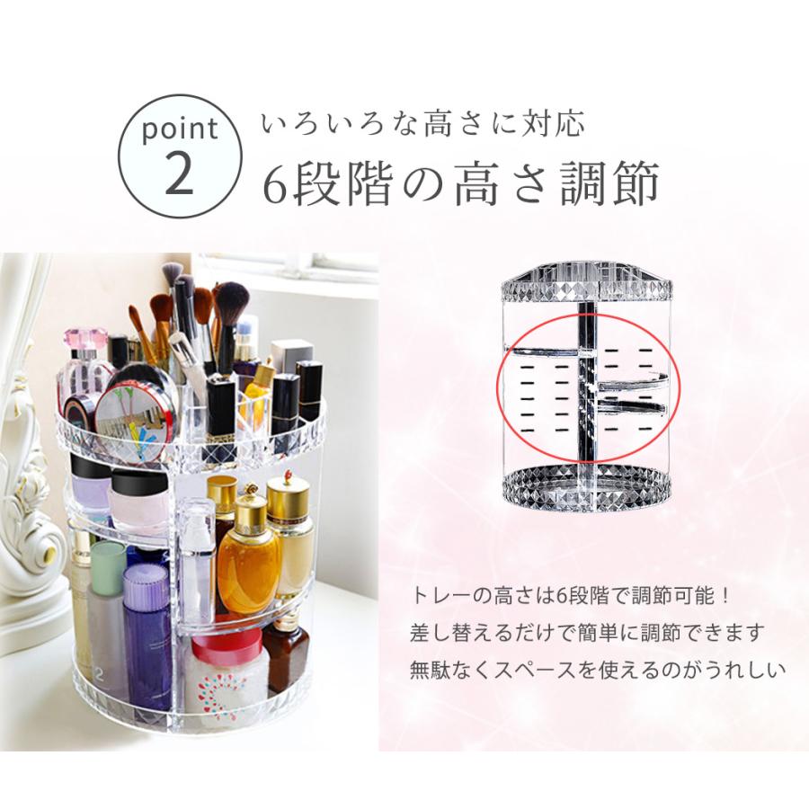 日本正規品 コスメボックス 大容量 アクリル クリア 24点セット 化粧品 収納箱 化粧品入れ 道具 収納ボックス お洒落 可愛い 360度回転 Columbiatools Com