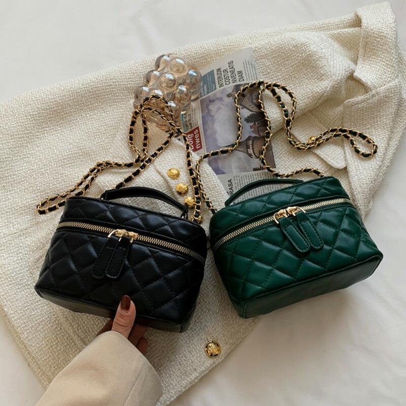 キルティングバッグ　ゴールドチェーン ショルダーバッグ　ブラック　2way 楽天市場】2WAY キルティング チェーン ショルダーバッグ ショルダー