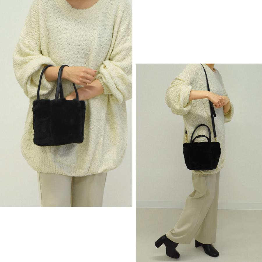 美品 REN ファー 2way レザー ショルダーバッグ ハンドバッグ 黒 秋冬におすすめ新作レザーバッグ「フェイクファーシリーズ」が発売！ – REN