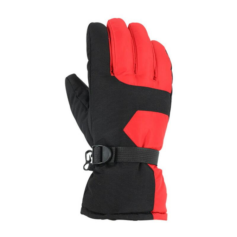 手袋 メンズ スポーツ 冬 スキー手袋 防寒 撥水 ベルト 調節 黒 