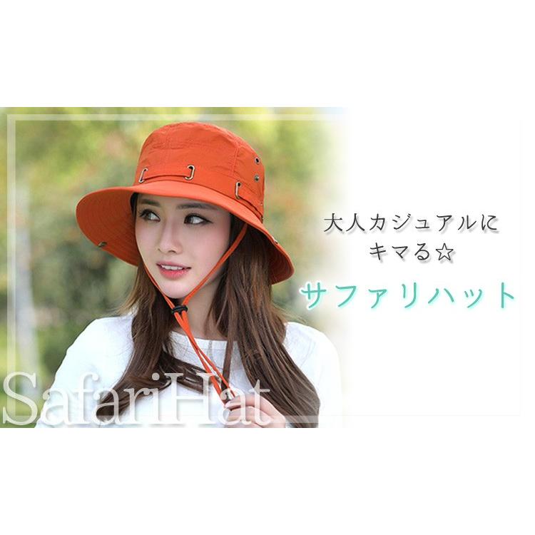 日よけ 帽子 UVカット帽子 レディース ひも付き サファリハット 日よけ 帽子 UVカット帽子 レディース ひも付き サファリハット