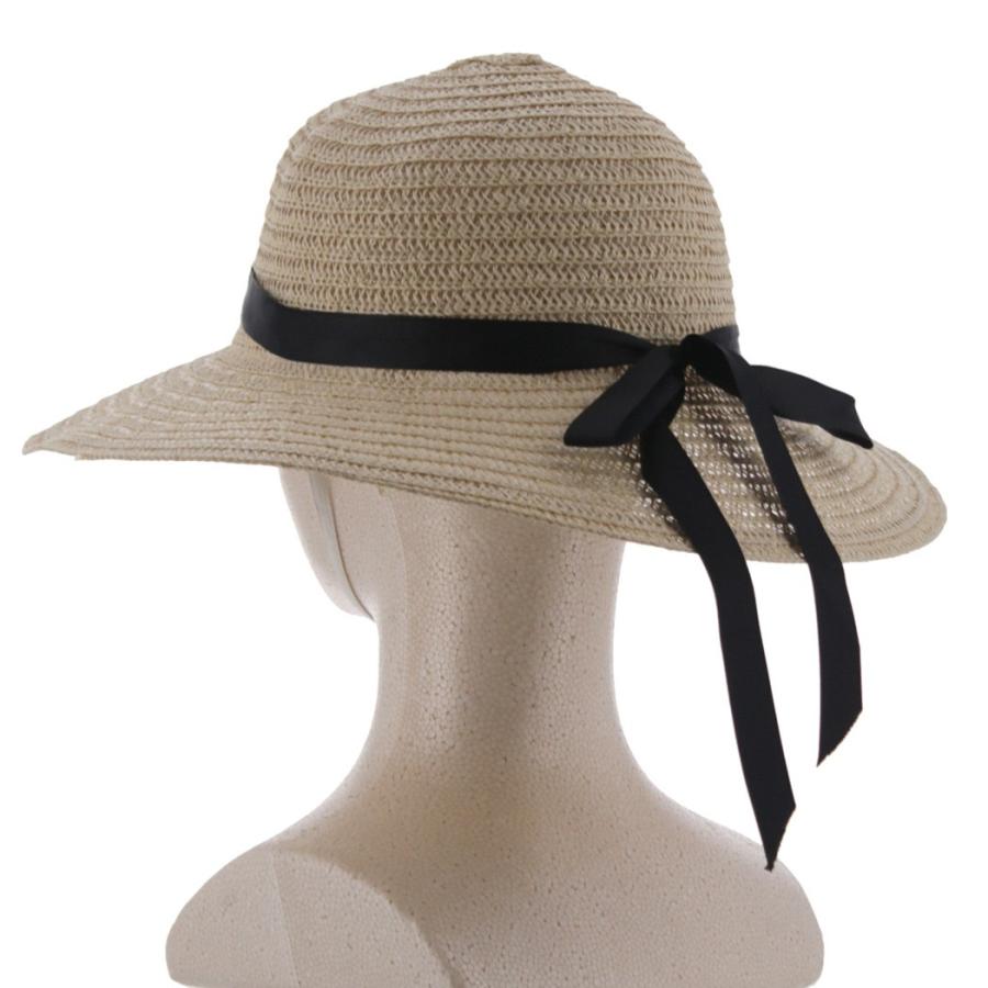 麦わら帽子 ストローハット レディース つば広ハット 無地 リボン ママ 春夏 おしゃれ かわいい フェミニン 紫外線対策 無地 シンプル 水着ストア 通販 Paypayモール