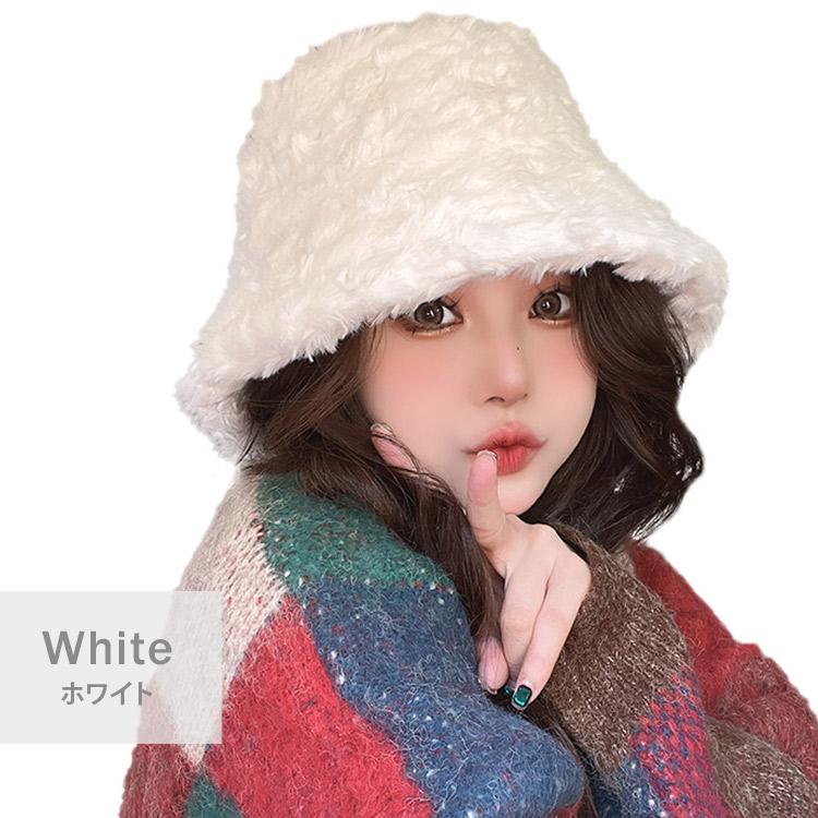 バケットハット レディース 冬 ふわふわ 帽子 フェイクファー 黒 バケットハット レディース 冬 ふわふわ 帽子 フェイクファー 黒
