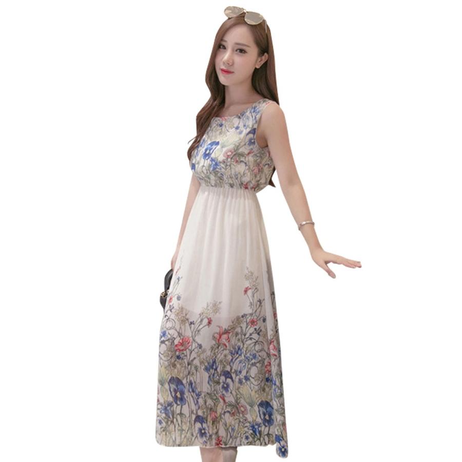 リゾート ワンピース 花柄 マキシ ワンピース サマードレス マキシワンピ シフォン 夏 ロング 体型カバー ママ Aライン ひらひら ロングスカート 水着ストア 通販 Paypayモール