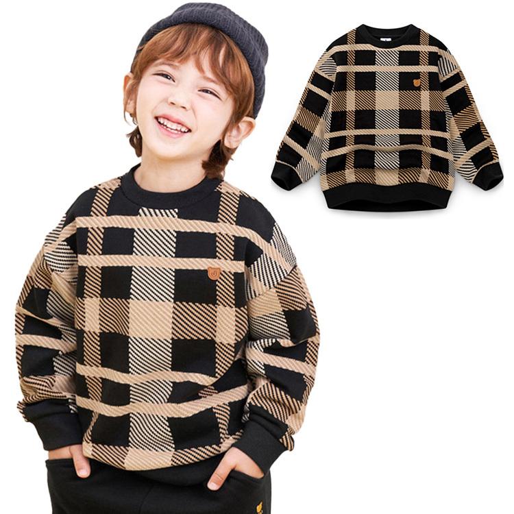 トレーナー キッズ 裏起毛 男の子 秋冬 かわいい トップス 長袖 チェック 子供服 子ども ジュニア プルオーバー 水着ストア 通販 Paypayモール