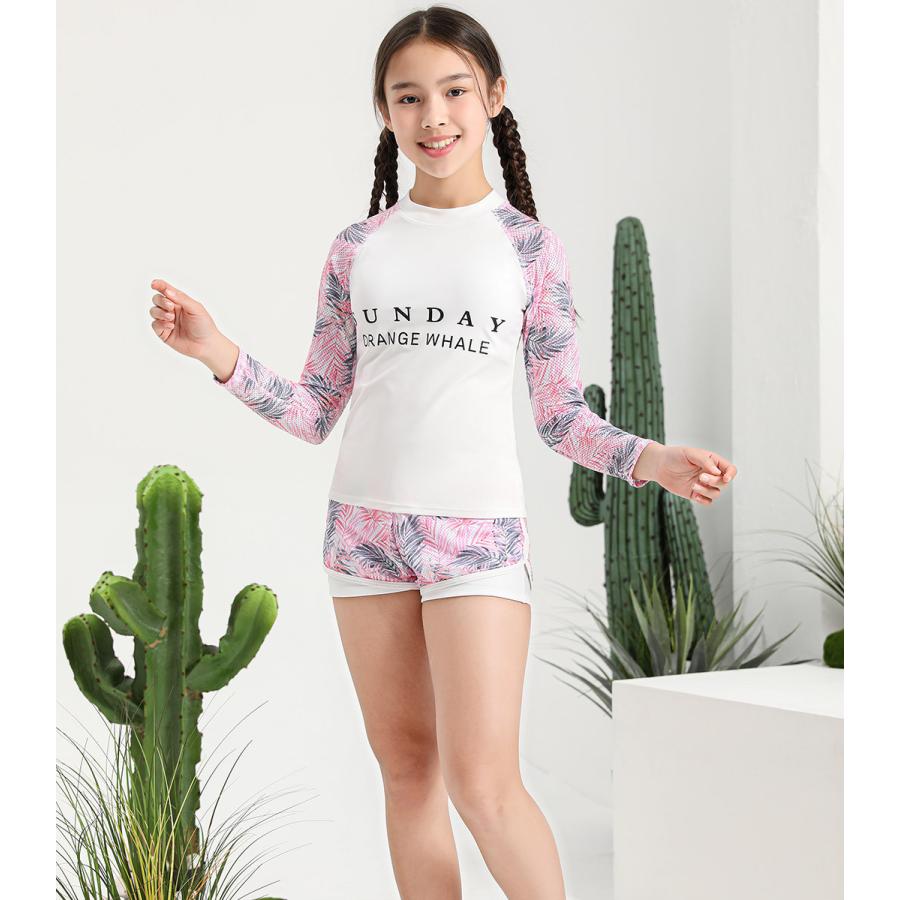TeddyShop 水着 キッズ 女の子 ラッシュガード 裏地 パッド 付き TeddyShop 水着 キッズ 女の子 ラッシュガード 裏地 パッド 付き