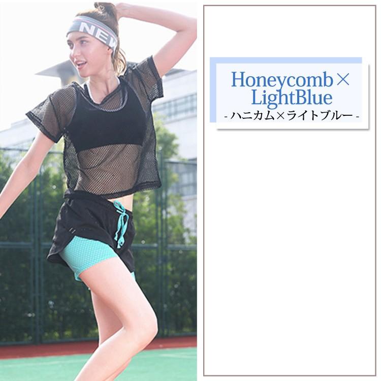 ショートパンツ レディース ショーパン 短パン ボトムス スパッツ一体型 薄手 大きいサイズ 体型カバー フィットネス ジム|水着ストア|21