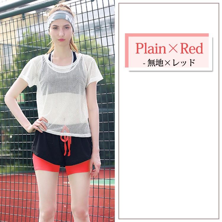 ショートパンツ レディース ショーパン 短パン ボトムス スパッツ一体型 薄手 大きいサイズ 体型カバー フィットネス ジム|水着ストア|25