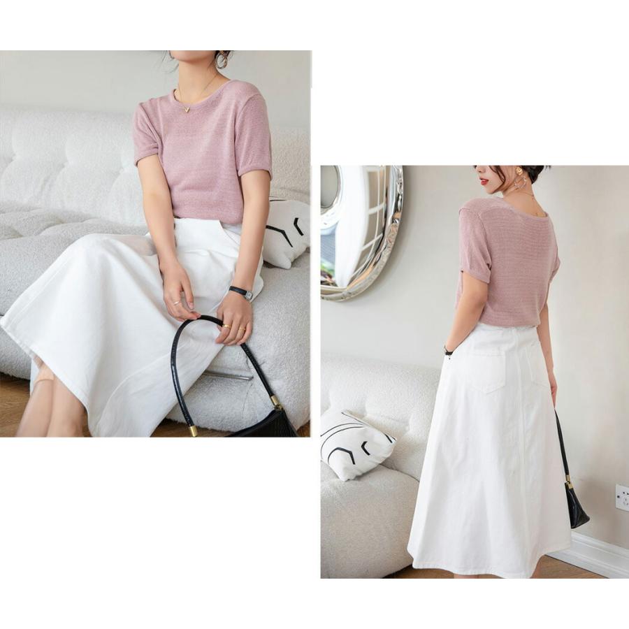 デニム スカート フレア レディース おしゃれ かわいい きれいめ 夏 秋