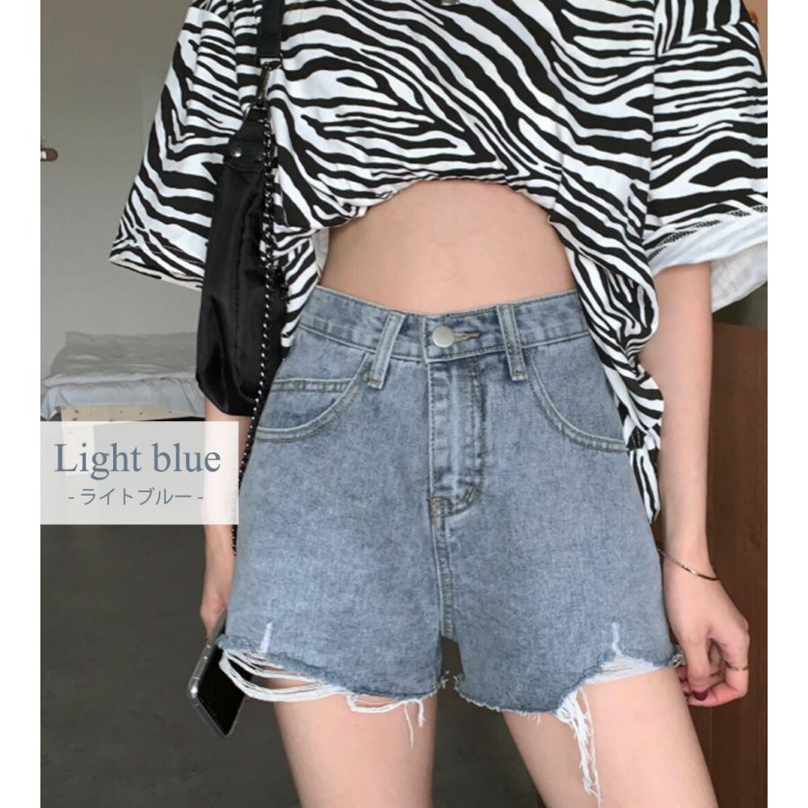 ハイウエスト デニム ショートパンツ レディース ボトムス ズボン 春