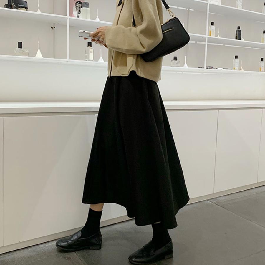 レディース ロング スカート 秋冬 ボトムス フレアスカート 黒 レディース ロング スカート 秋冬 ボトムス フレアスカート 黒