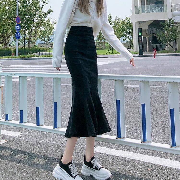 マーメイドスカート ロング レディース ボトムス 春 夏 秋 デニム