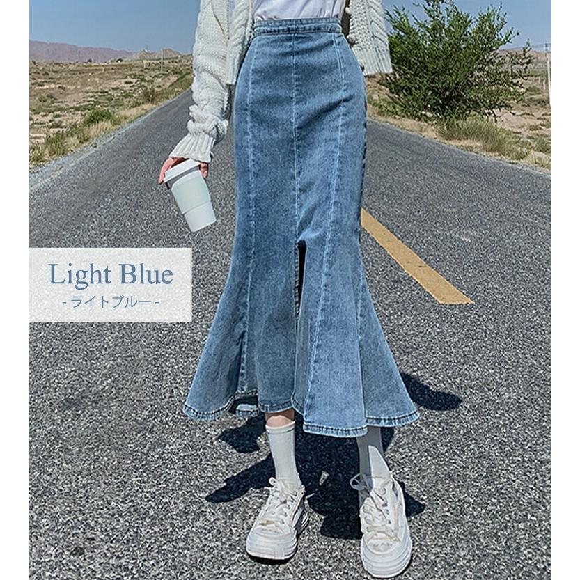 マーメイドスカート ロング レディース ボトムス 春 夏 秋 デニム