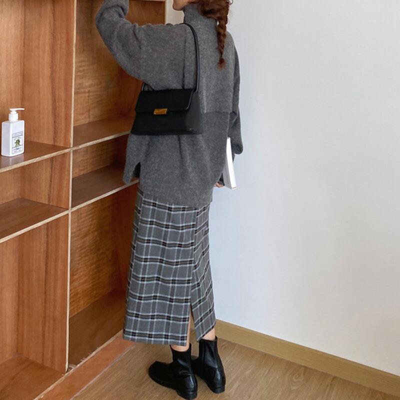 ひ*☆様 エストネーション　ROCHAS ミモレ丈チェックタイトスカート　未使用 スカート 春 秋冬 レディース ひざ丈 膝丈 タイトスカート ロング