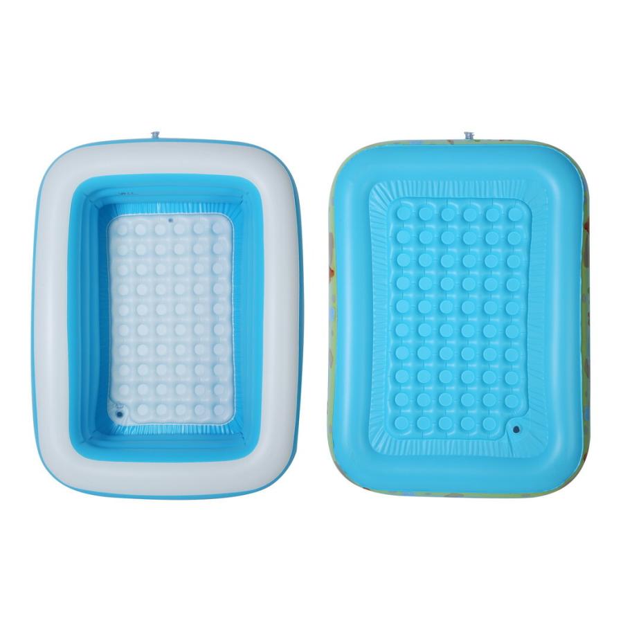 毎週更新 ビニールプール 子供用 家庭用プール 庭 ベランダ 長方形 水遊び イラスト 可愛い 補正用パッチ 赤ちゃん 排水ホース