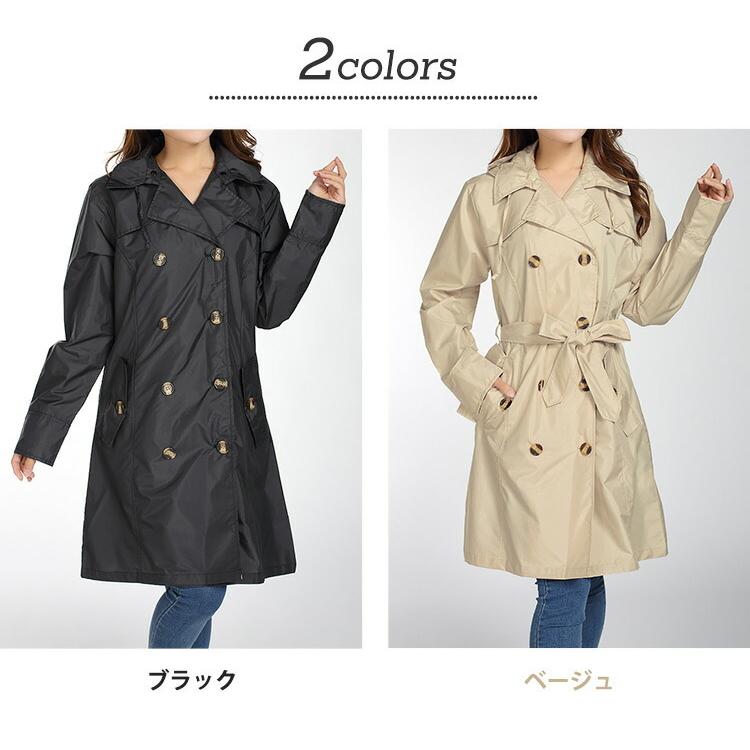 レインコート トレンチコート風 通勤 レディース 女性用 レインウェア 収納袋 2点セット 雨具 カッパ 撥水｜mizuki-store｜10