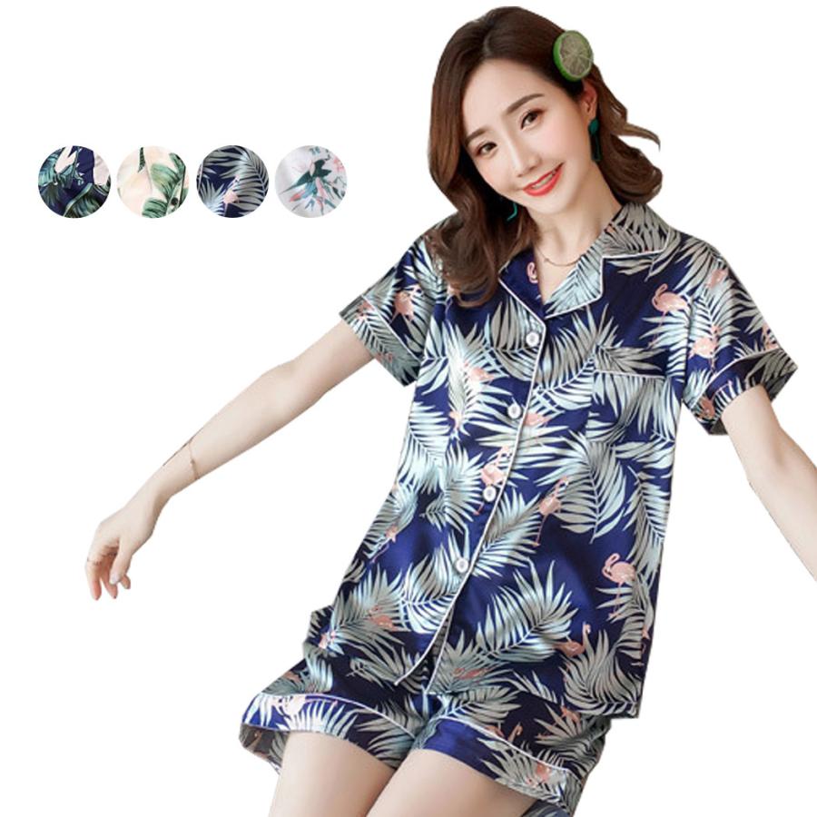 ルームウェア パジャマ レディース トップス 半袖 ハーフパンツ 2点セット 大人 大きいサイズ ゆったり 薄手 可愛い お洒落 前開き 水着ストア 通販 Paypayモール