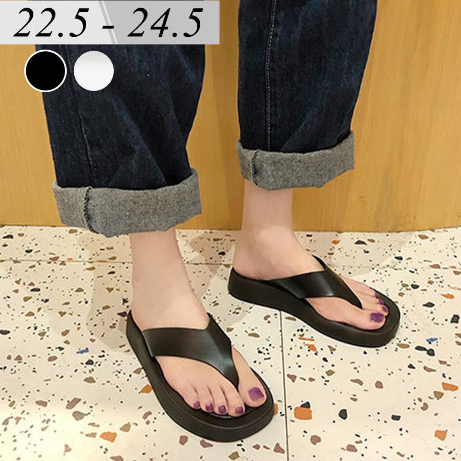 トングサンダル ビーチサンダル レディース 厚底 フラットソール フラット スリッパ 前あき 楽ちん 滑り止め 可愛い お洒落 Sandal147 水着ストア 通販 Yahoo ショッピング