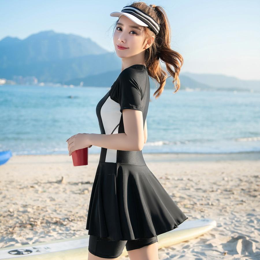 TeddyShop フィットネス 水着 レディース セパレート 体型カバー 3点  