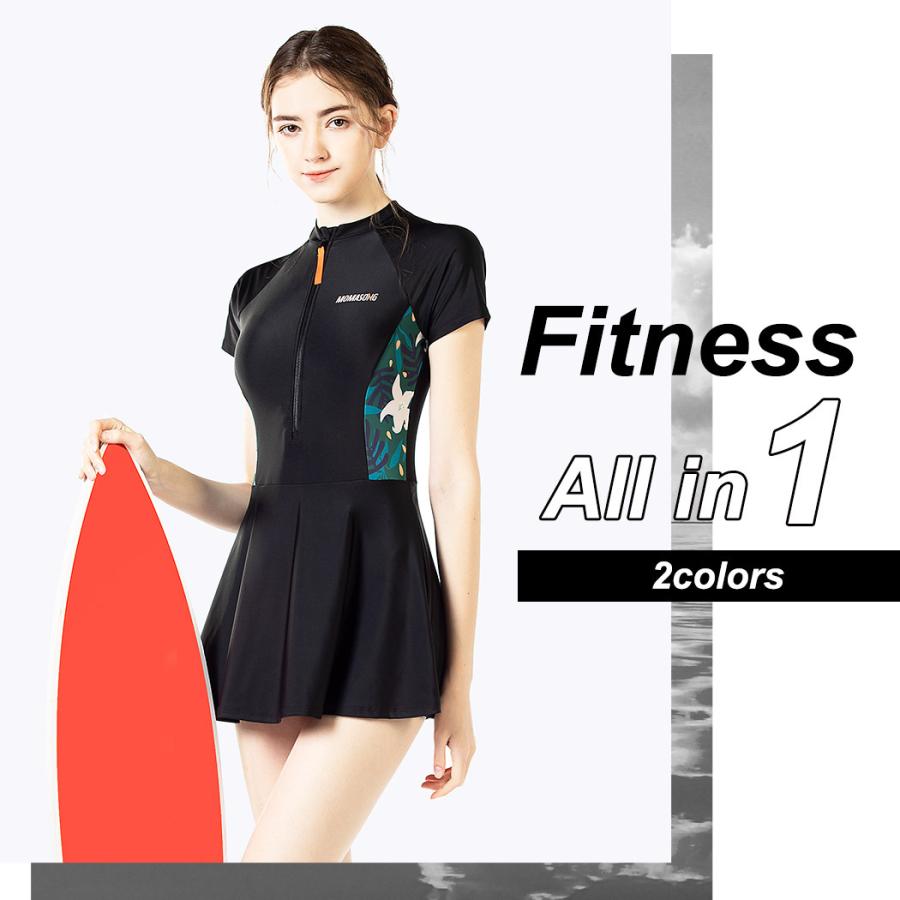 最大42 Offクーポン フィットネス 水着 レディース オールインワン フラワー柄 体型カバー水着 トレーニング ママ水着 おしゃれ Supplystudies Com