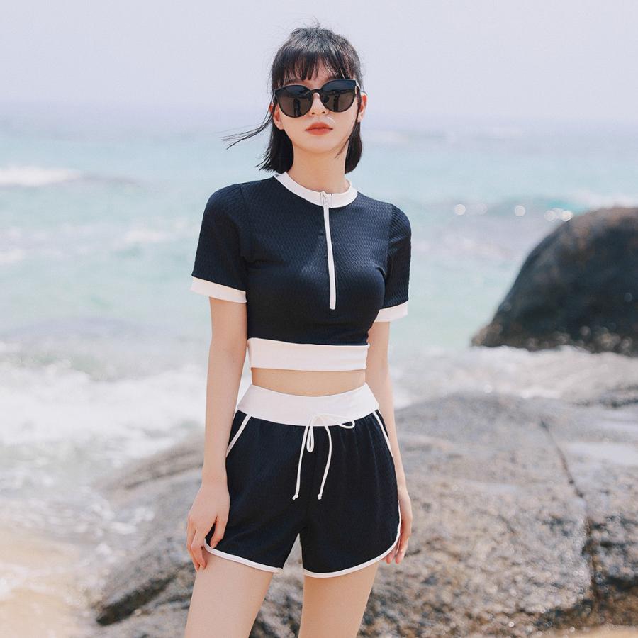 TeddyShop フィットネス 水着 レディース セパレート ダイヤ柄 バイ