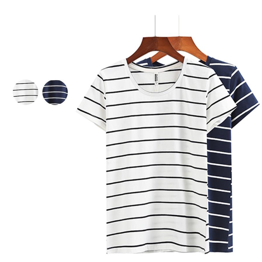 Tシャツ レディース 半袖 トップス カットソー ロング丈 ラウンドネック 定番 シャツ ママコーデ ママファッション ボーダー柄 お洒落 可愛い こなれ感940円 人気top