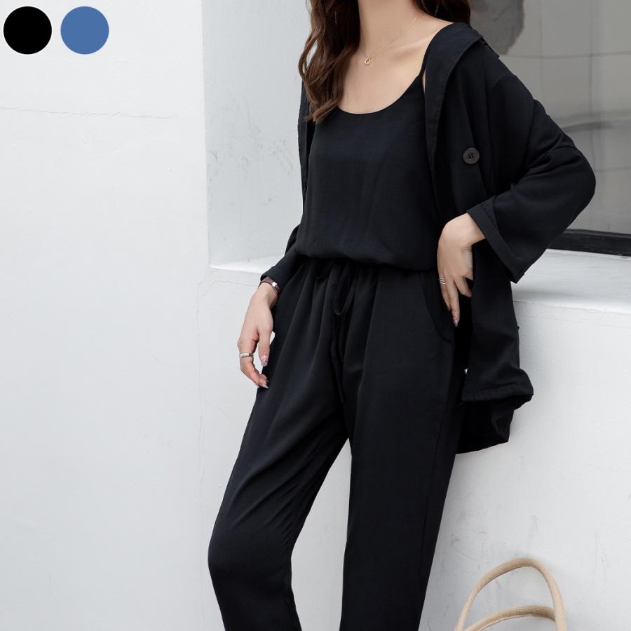 ジャケット キャミソール パンツ レディース セットアップ 夏 上下 アウター 長袖 羽織り トータルコーデ お洒落 オフィス Tops1537 水着ストア 通販 Yahoo ショッピング