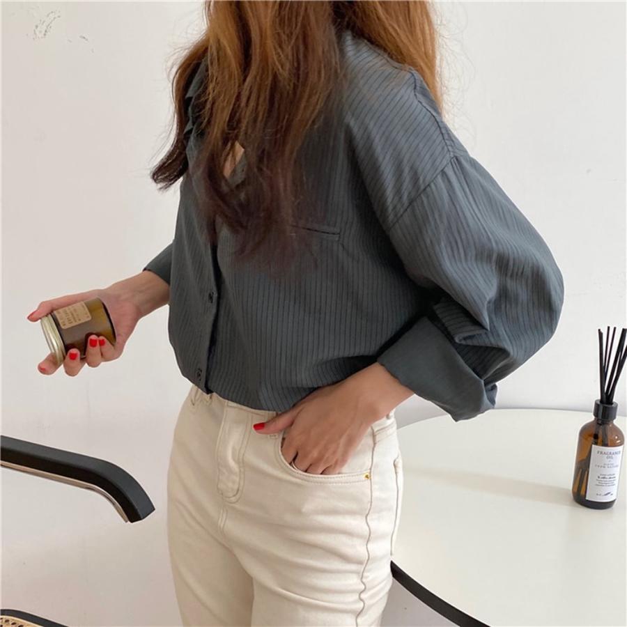 ストライプ シャツ レディース おしゃれ トップス 長袖 ブラウス