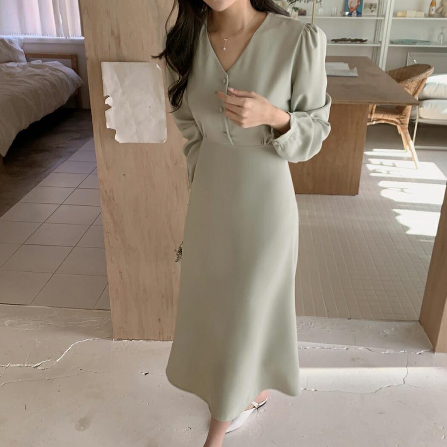 ワンピース 春 秋 きれいめ レディース 白 ロング 長袖 おしゃれ